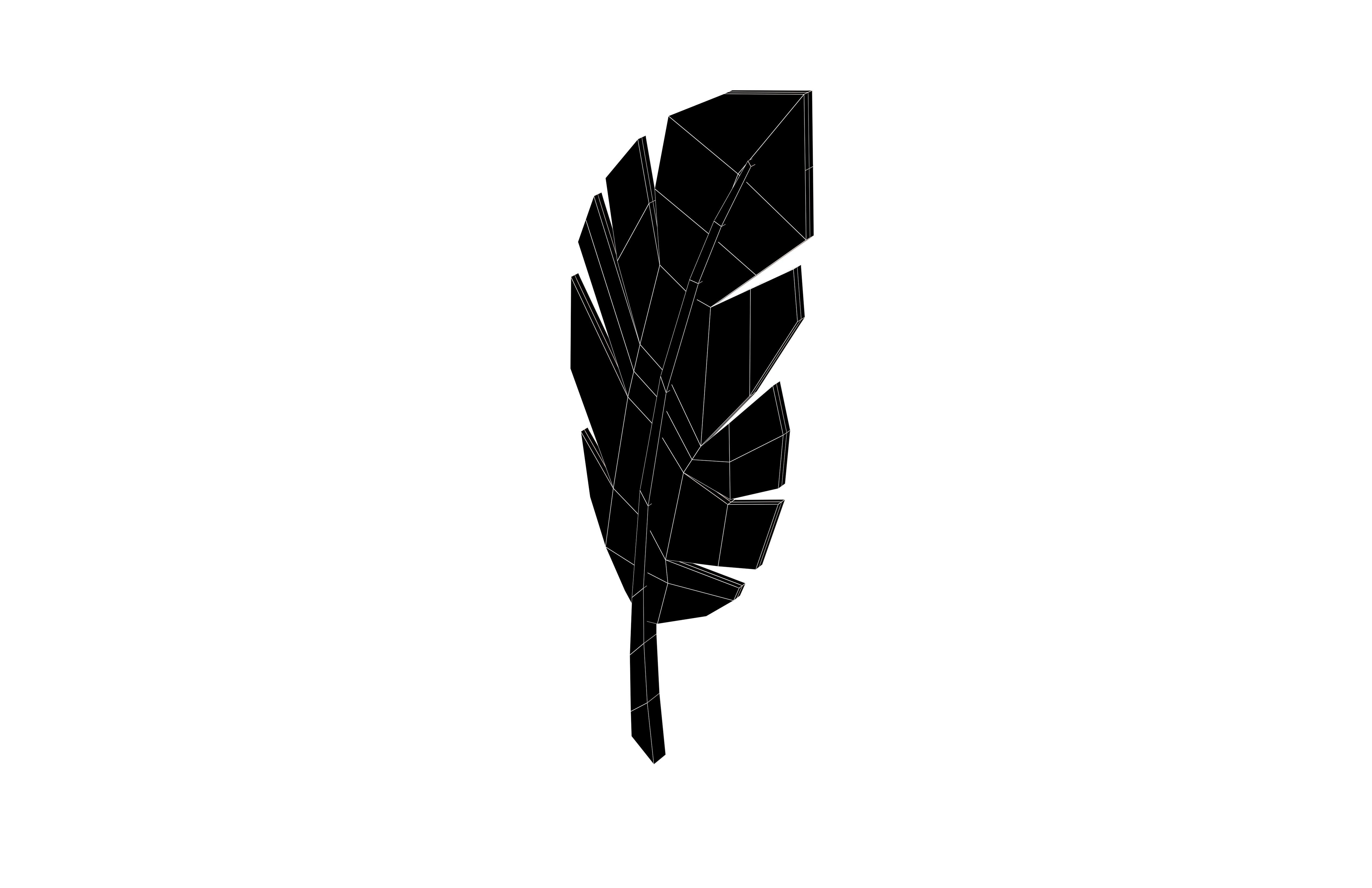Leaves 004 Low-poly 3D model_6