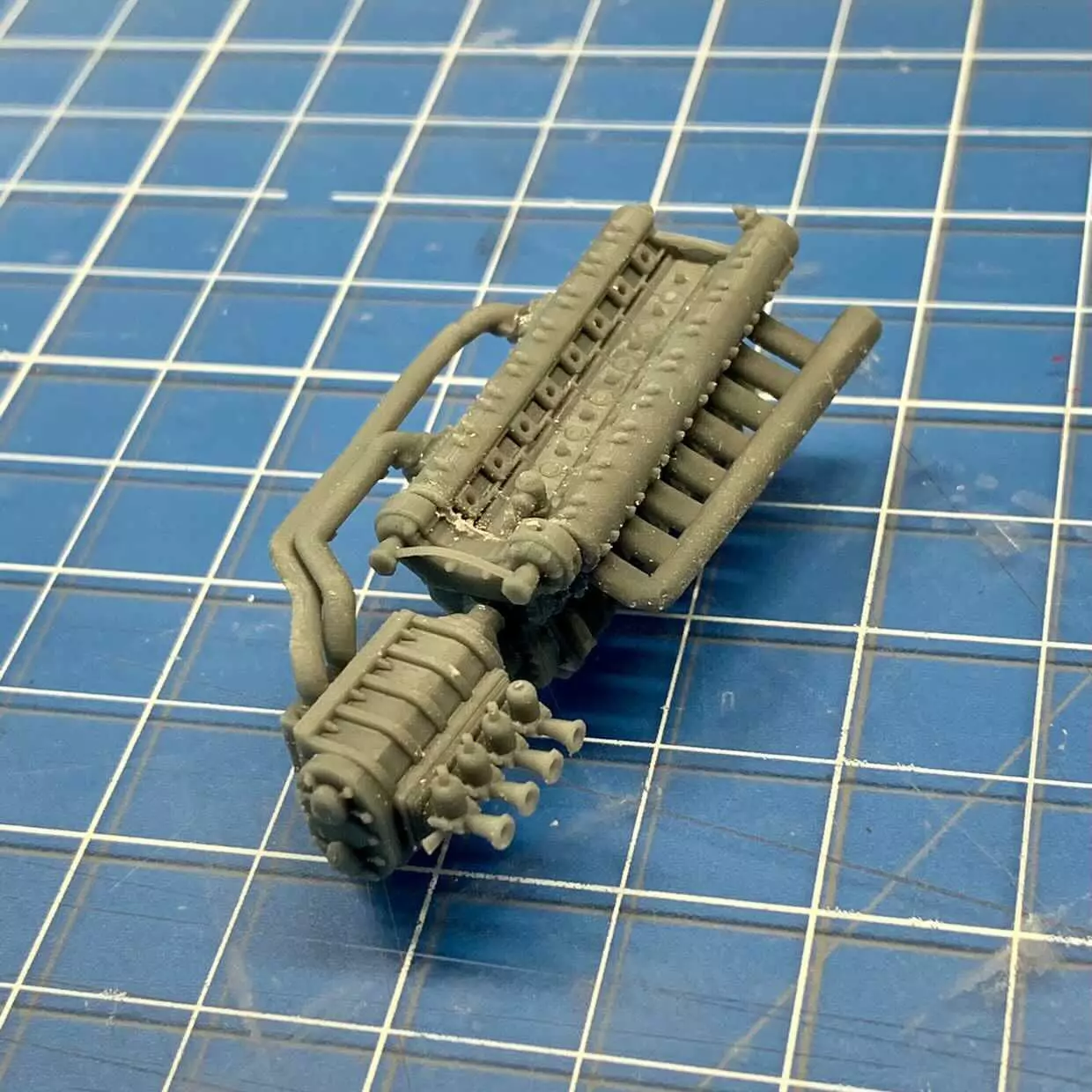 Hotrod Ratrod Racing Straight 8 engine motor with options 3D print model_0