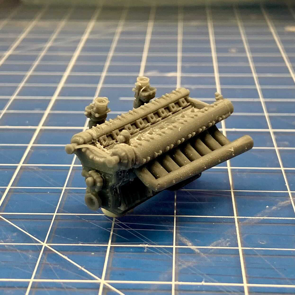 Hotrod Ratrod Racing Straight 8 engine motor with options 3D print model_1