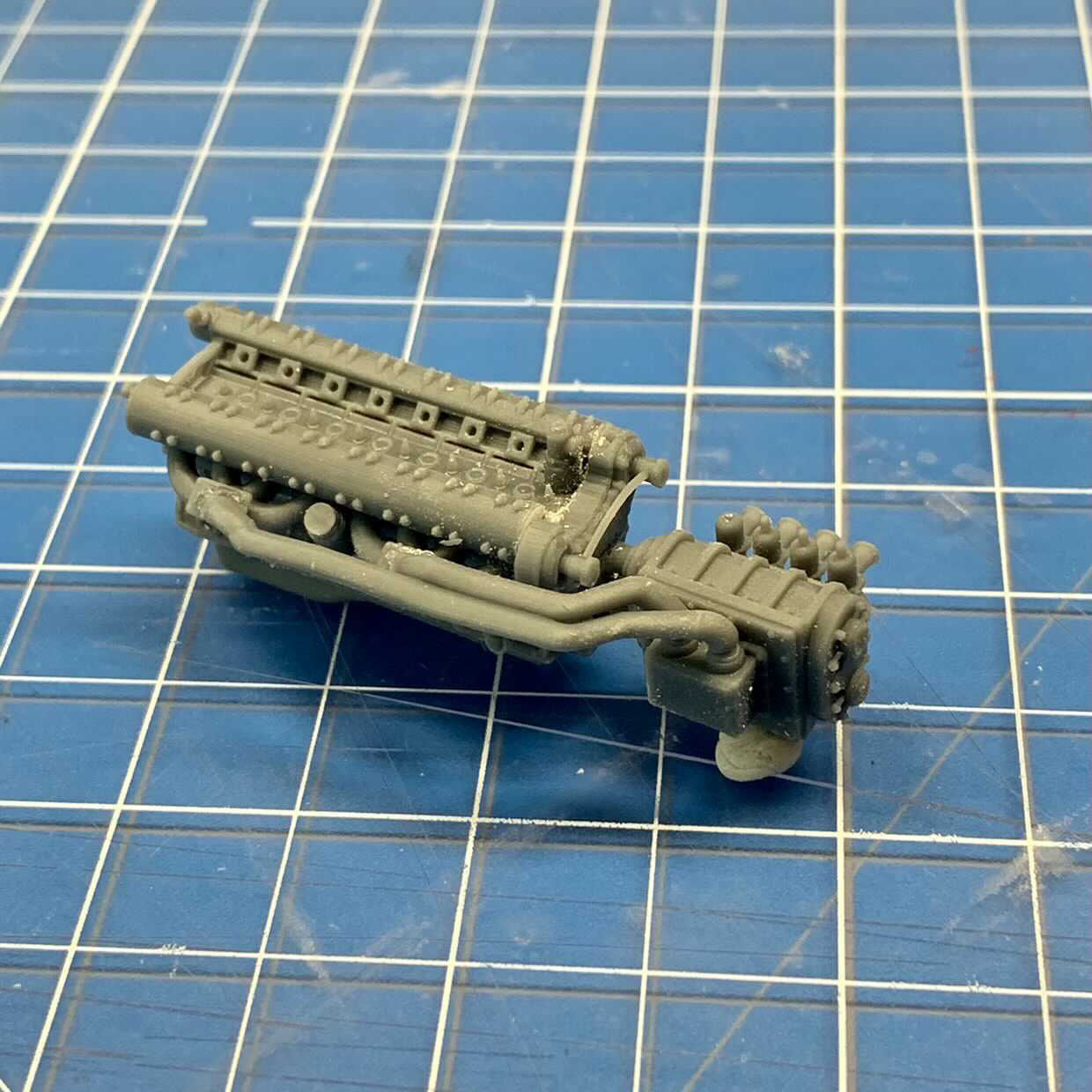 Hotrod Ratrod Racing Straight 8 engine motor with options 3D print model_2