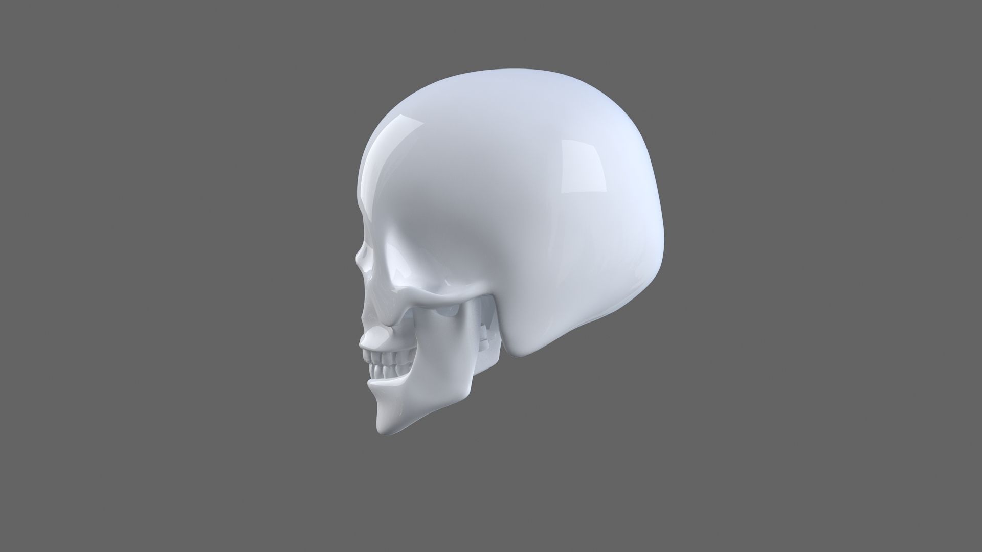 Human Skull 3d model 3D model_3