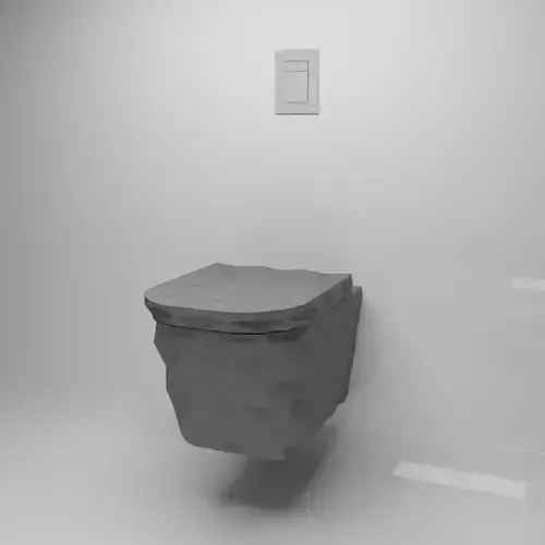 Meteor grey wall mounted toilet