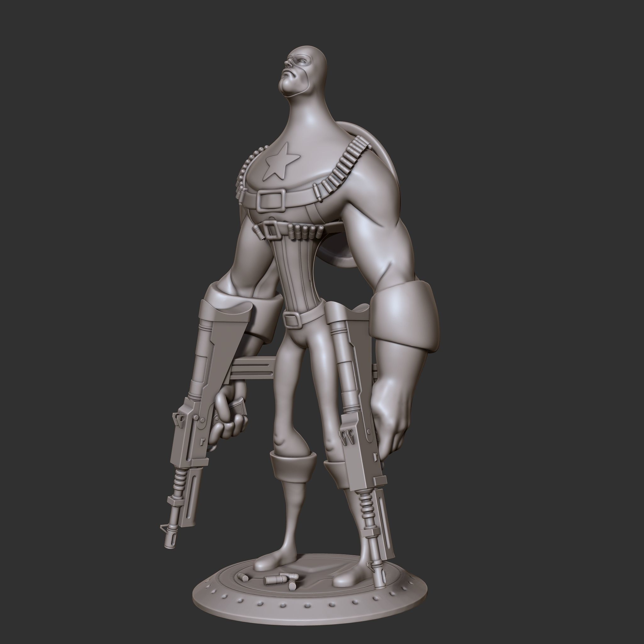 Captain America Stylized Figure 3D print model_1