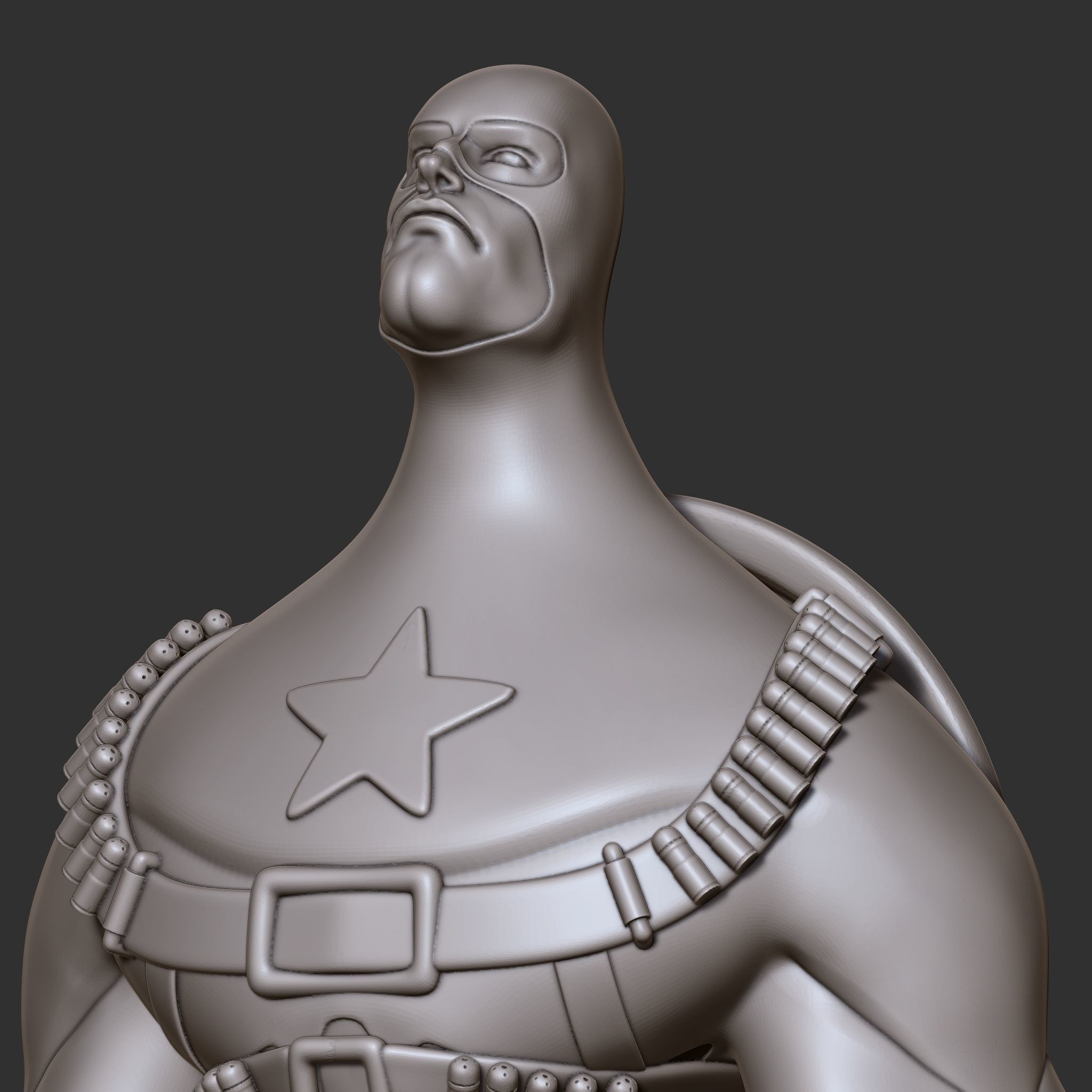 Captain America Stylized Figure 3D print model_3