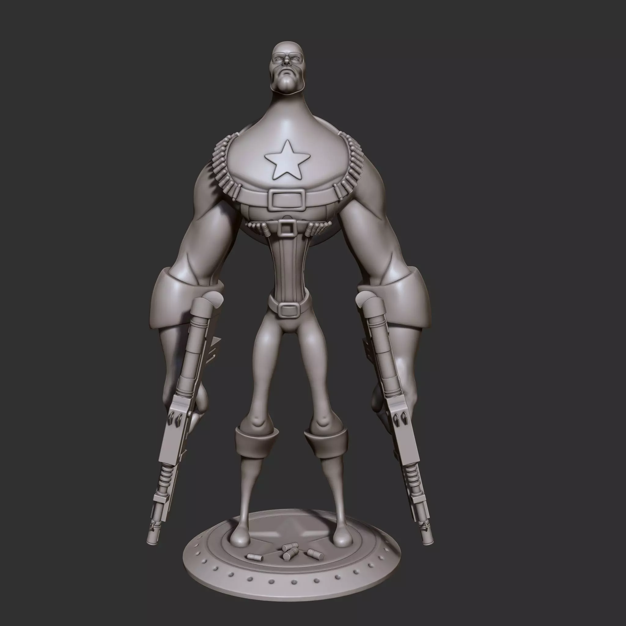 Captain America Stylized Figure 3D print model_0
