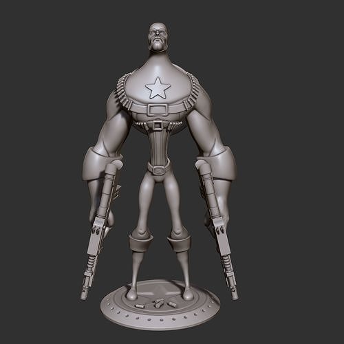 Captain America Stylized Figure 3D print model