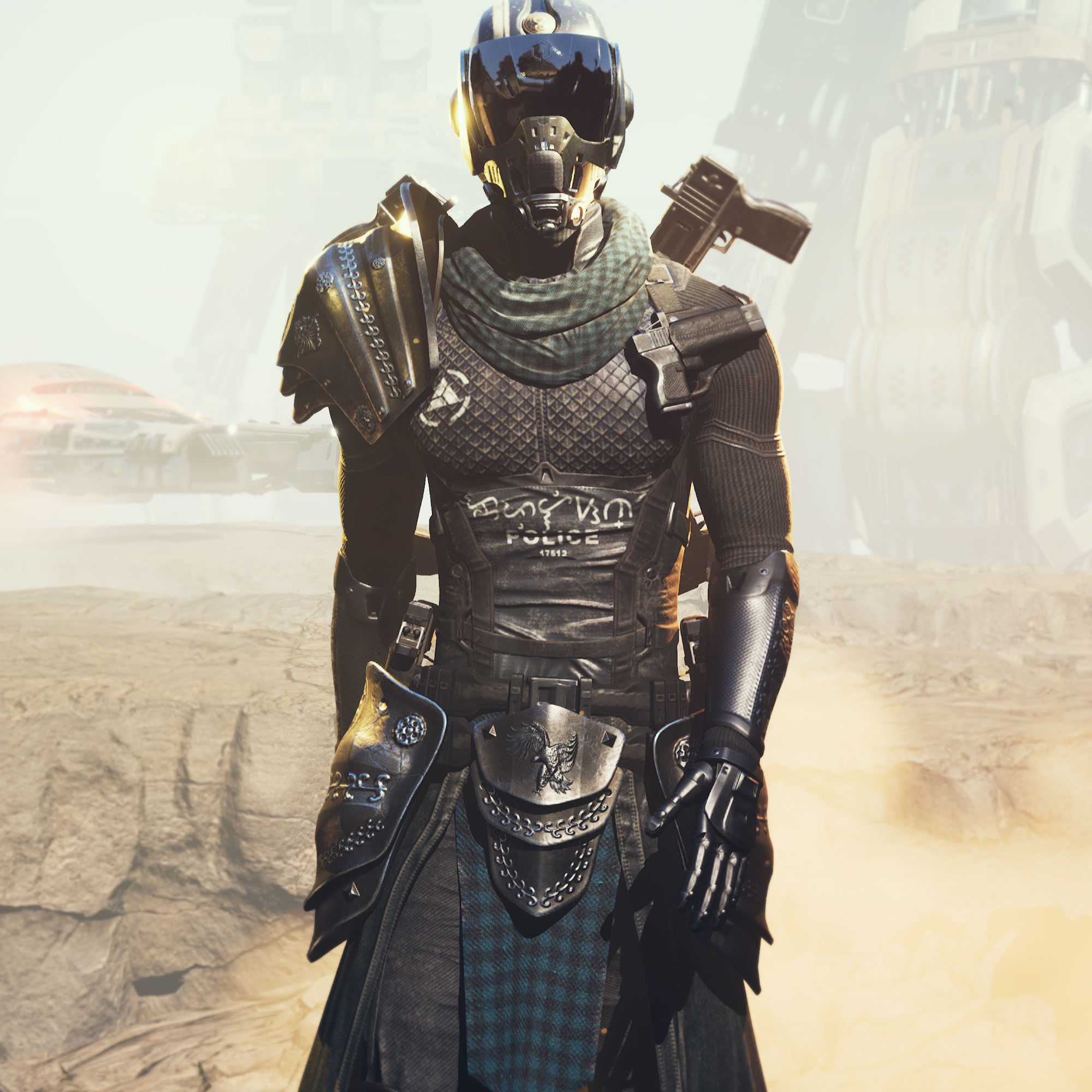 Police Captain sci-fi cyberpunk 3D character model 3D model_10