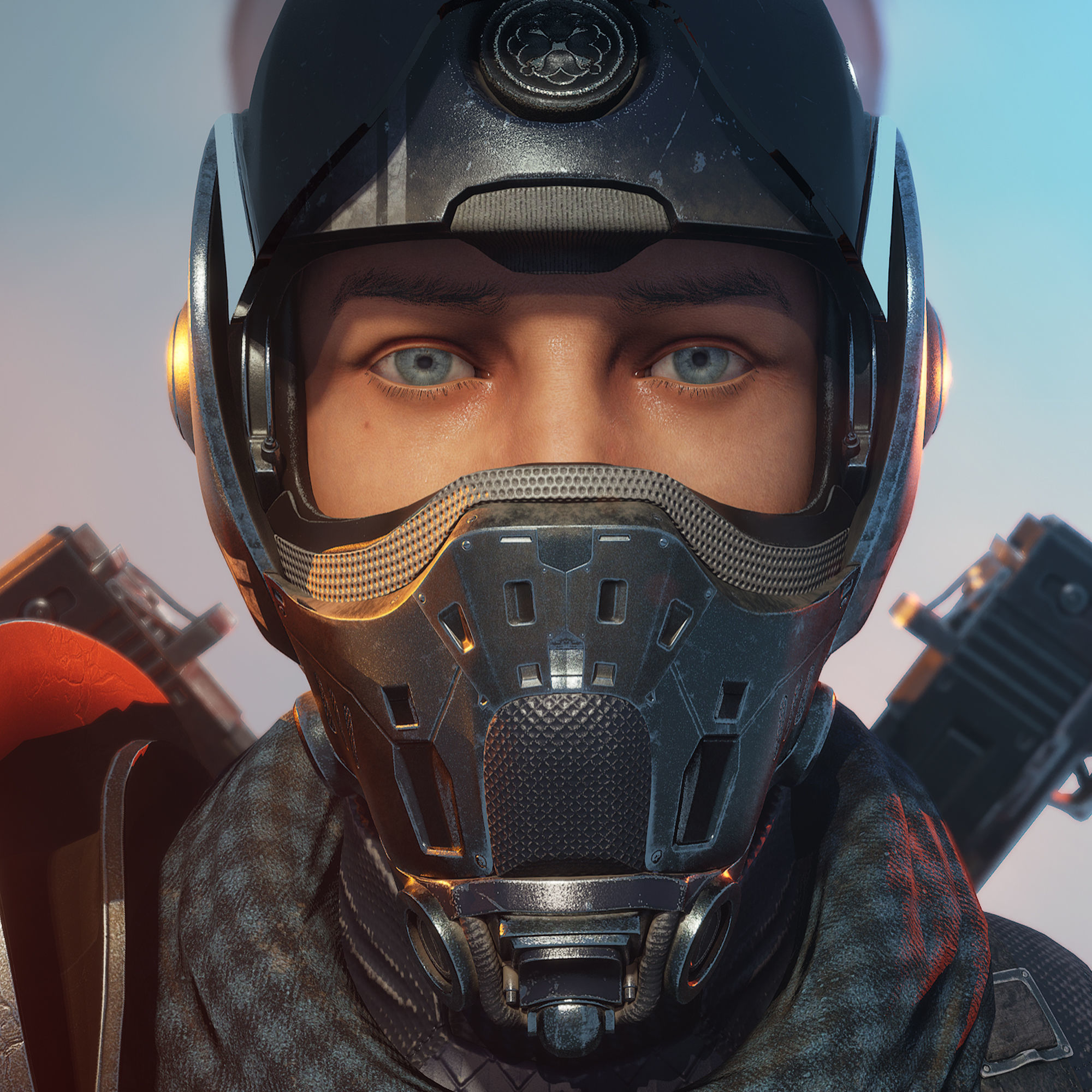 Police Captain sci-fi cyberpunk 3D character model 3D model_8