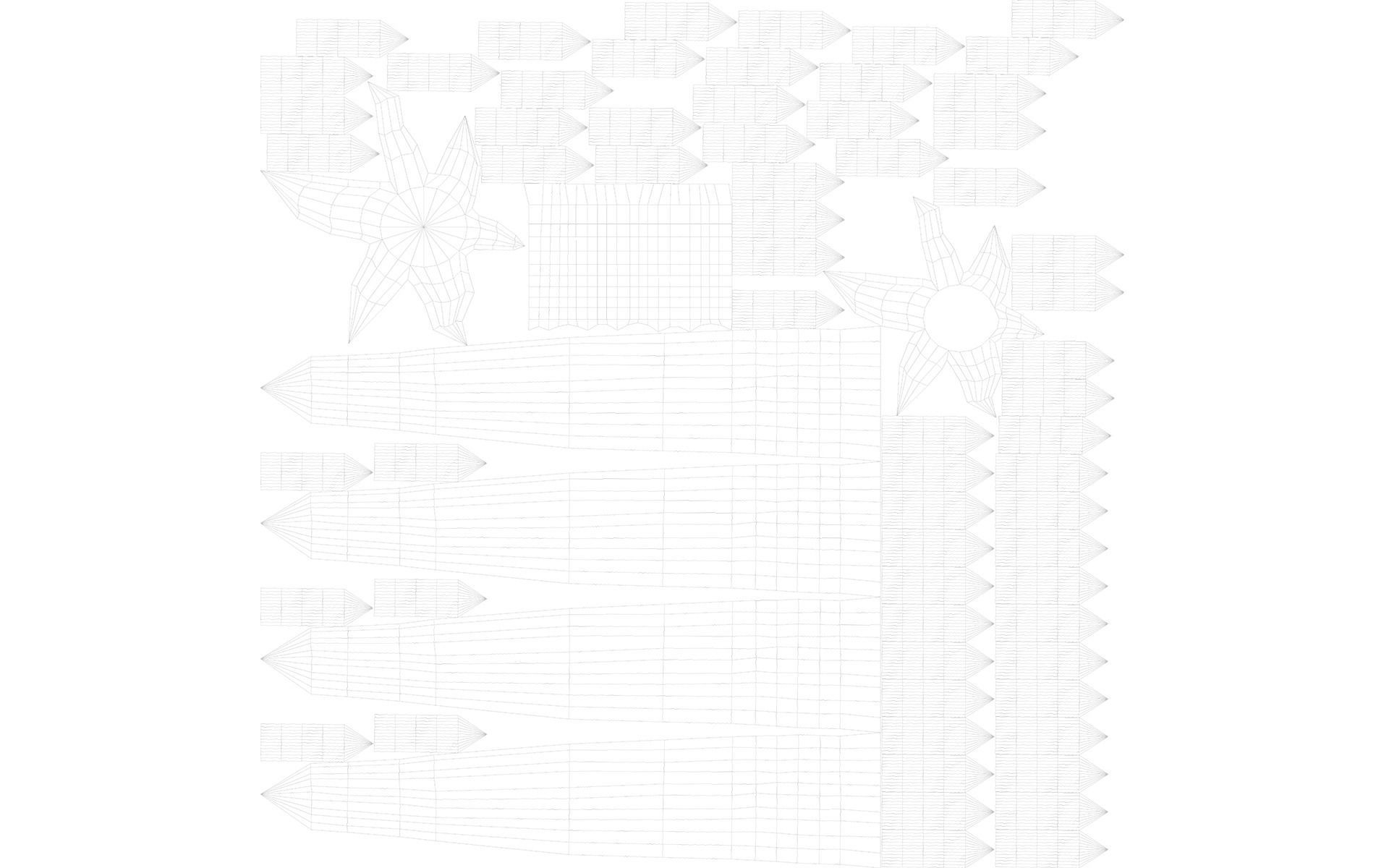 Big tree Low-poly 3D model_17