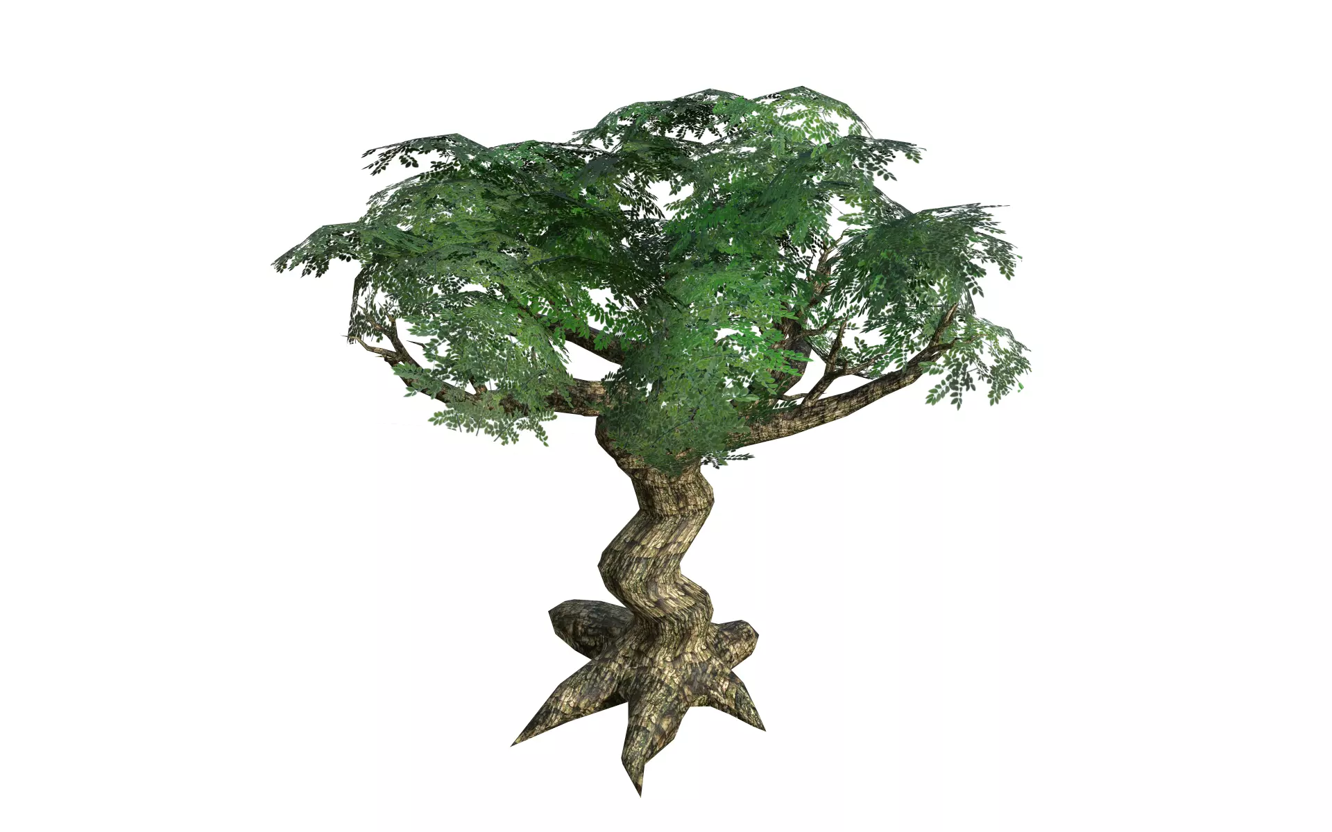 Big tree Low-poly 3D model_0