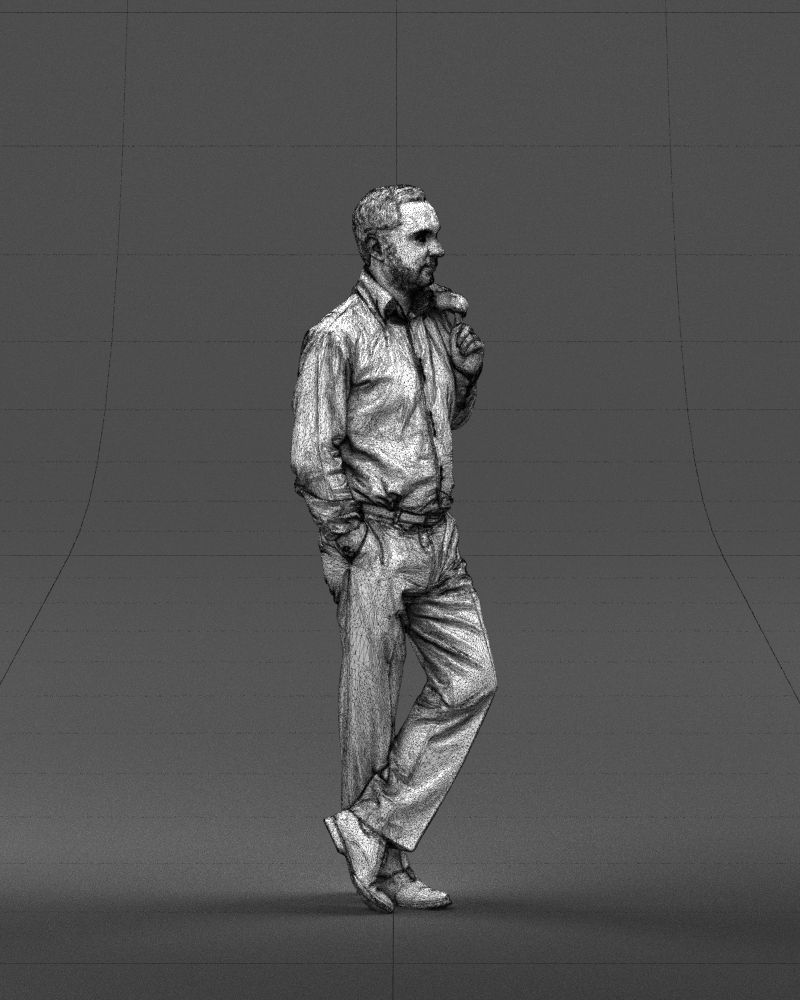 Legs cross man 0417 3D Print ready 3D print model_8