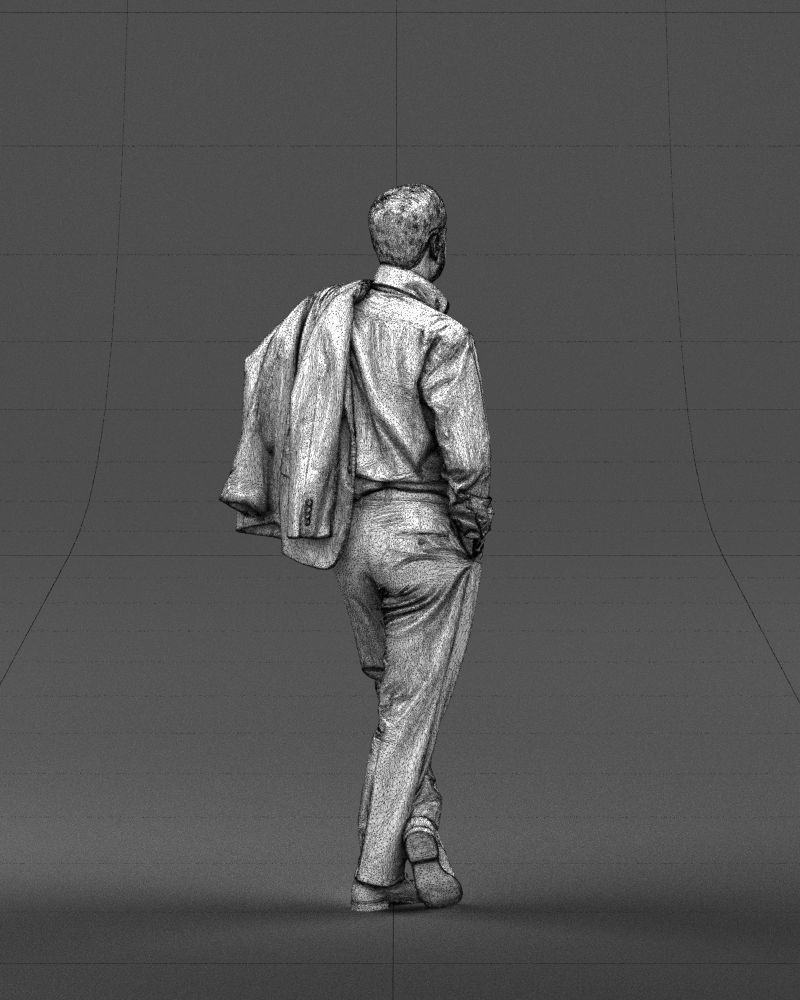 Legs cross man 0417 3D Print ready 3D print model_17