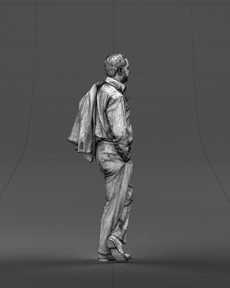 Legs cross man 0417 3D Print ready 3D print model_14