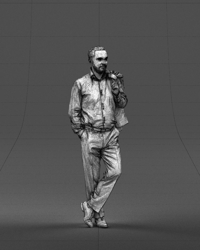 Legs cross man 0417 3D Print ready 3D print model_5