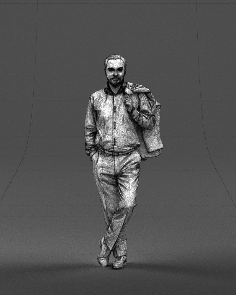 Legs cross man 0417 3D Print ready 3D print model_2