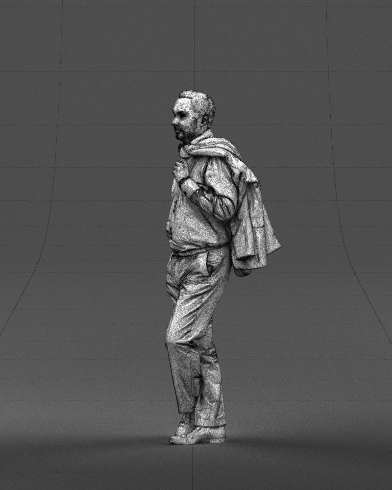 Legs cross man 0417 3D Print ready 3D print model_32