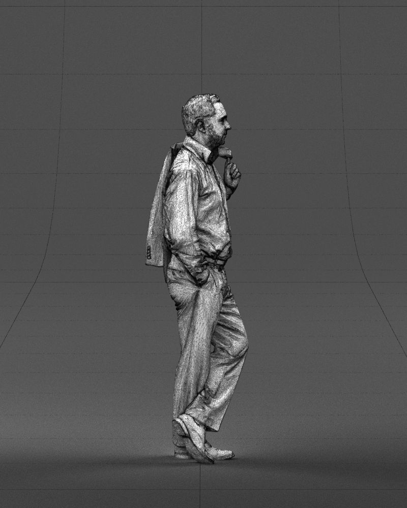 Legs cross man 0417 3D Print ready 3D print model_11
