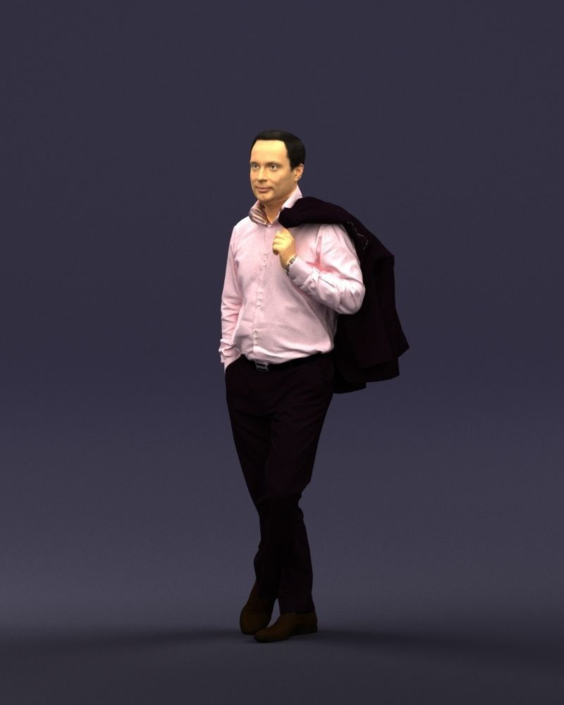 Legs cross man 0417 3D Print ready 3D print model_33