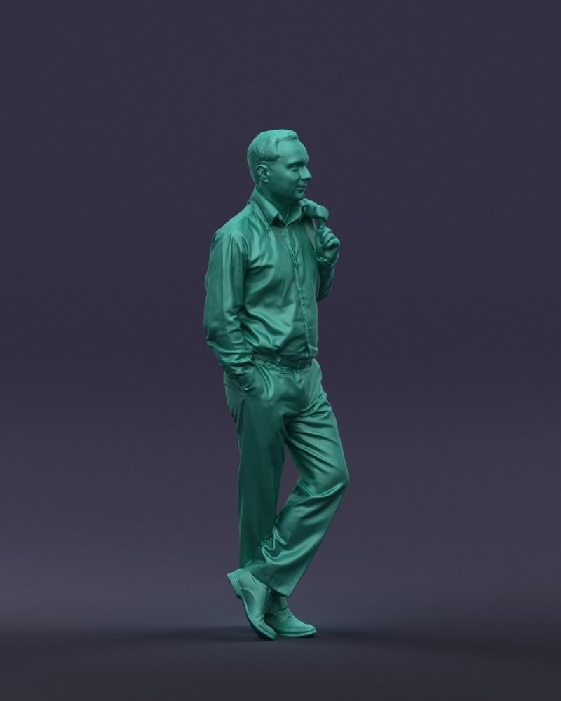 Legs cross man 0417 3D Print ready 3D print model_7