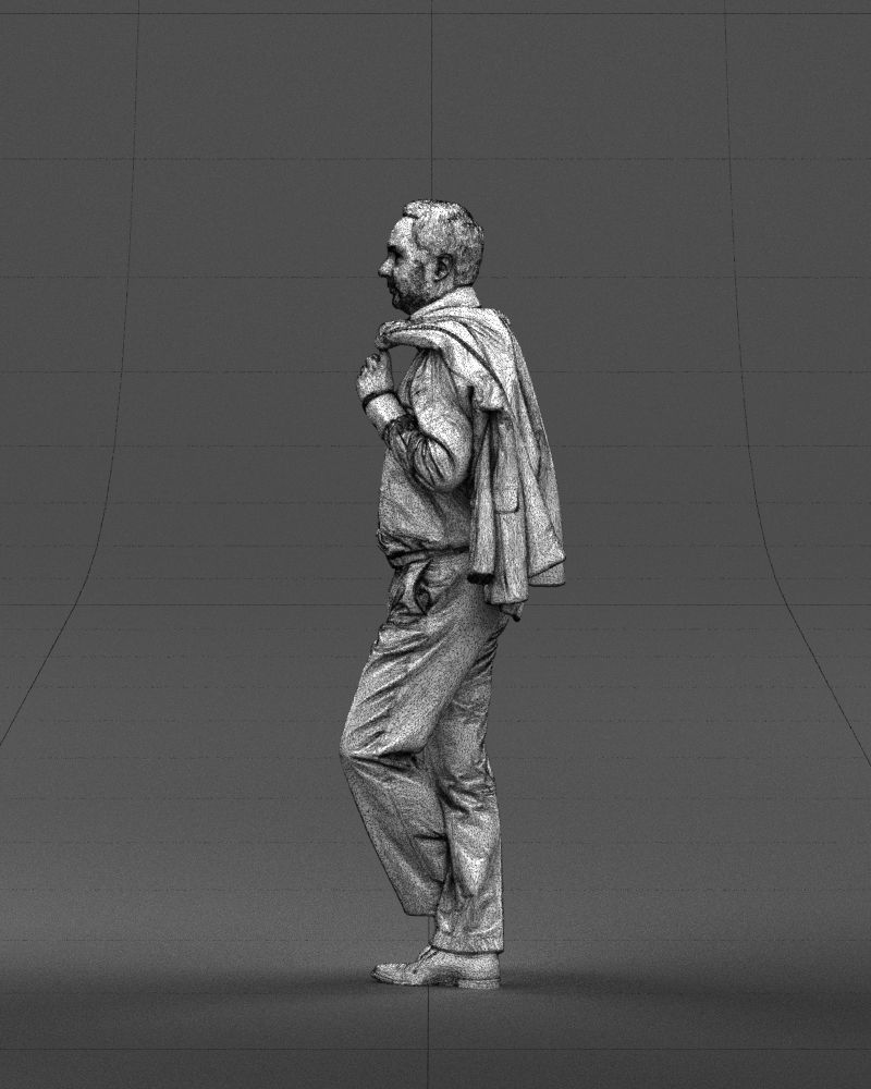Legs cross man 0417 3D Print ready 3D print model_29