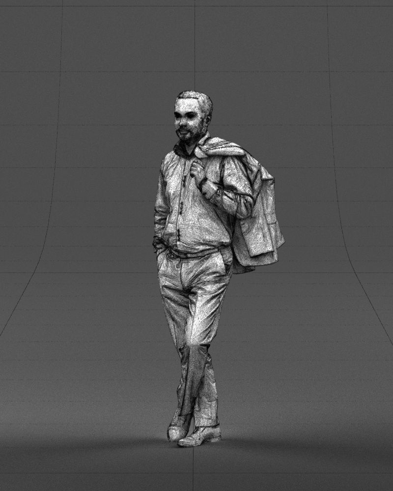 Legs cross man 0417 3D Print ready 3D print model_35