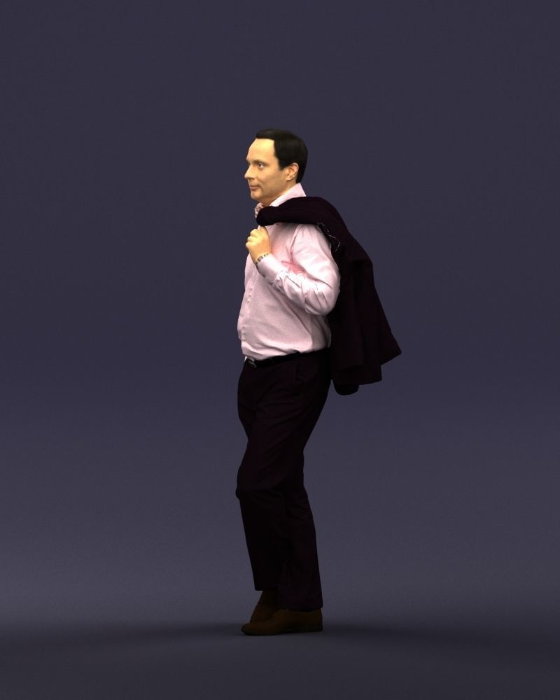 Legs cross man 0417 3D Print ready 3D print model_30