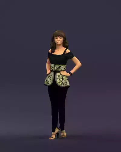 Woman in a corset and leggings 0433