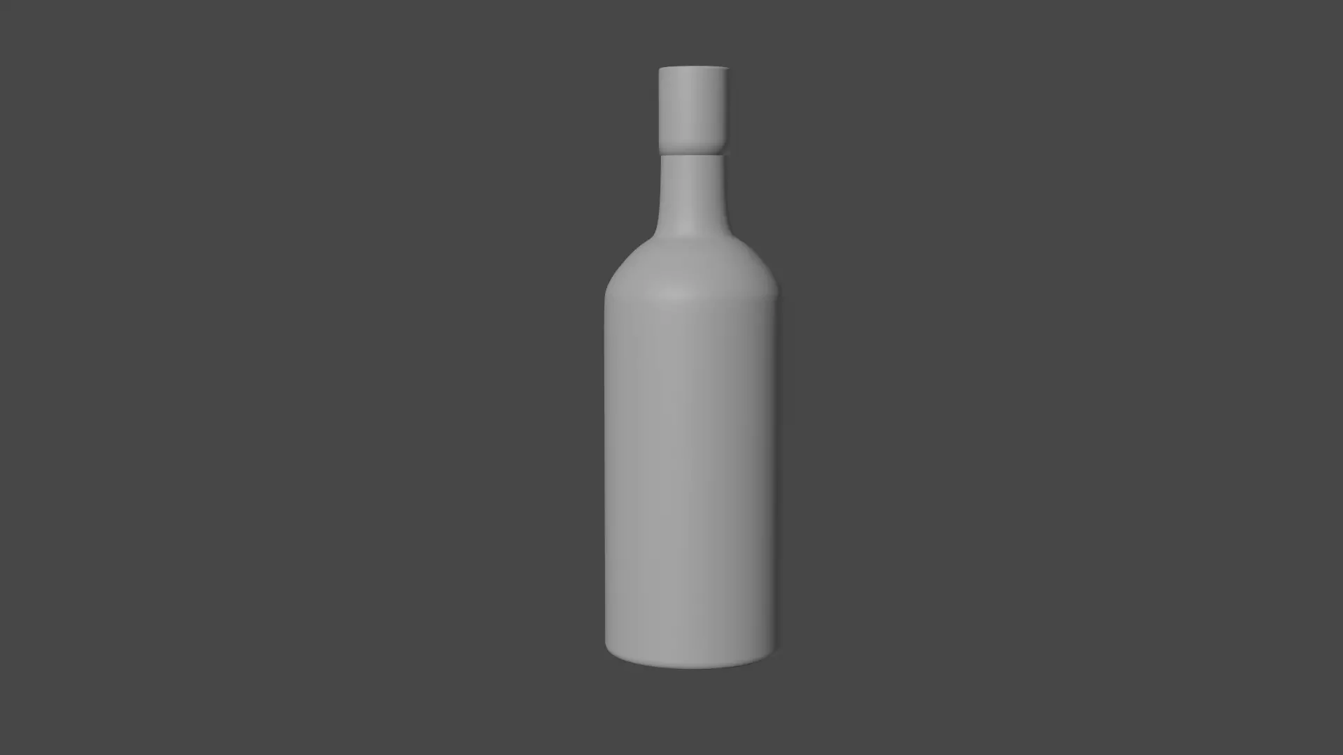 Glass wine bottle Free 3D model_0