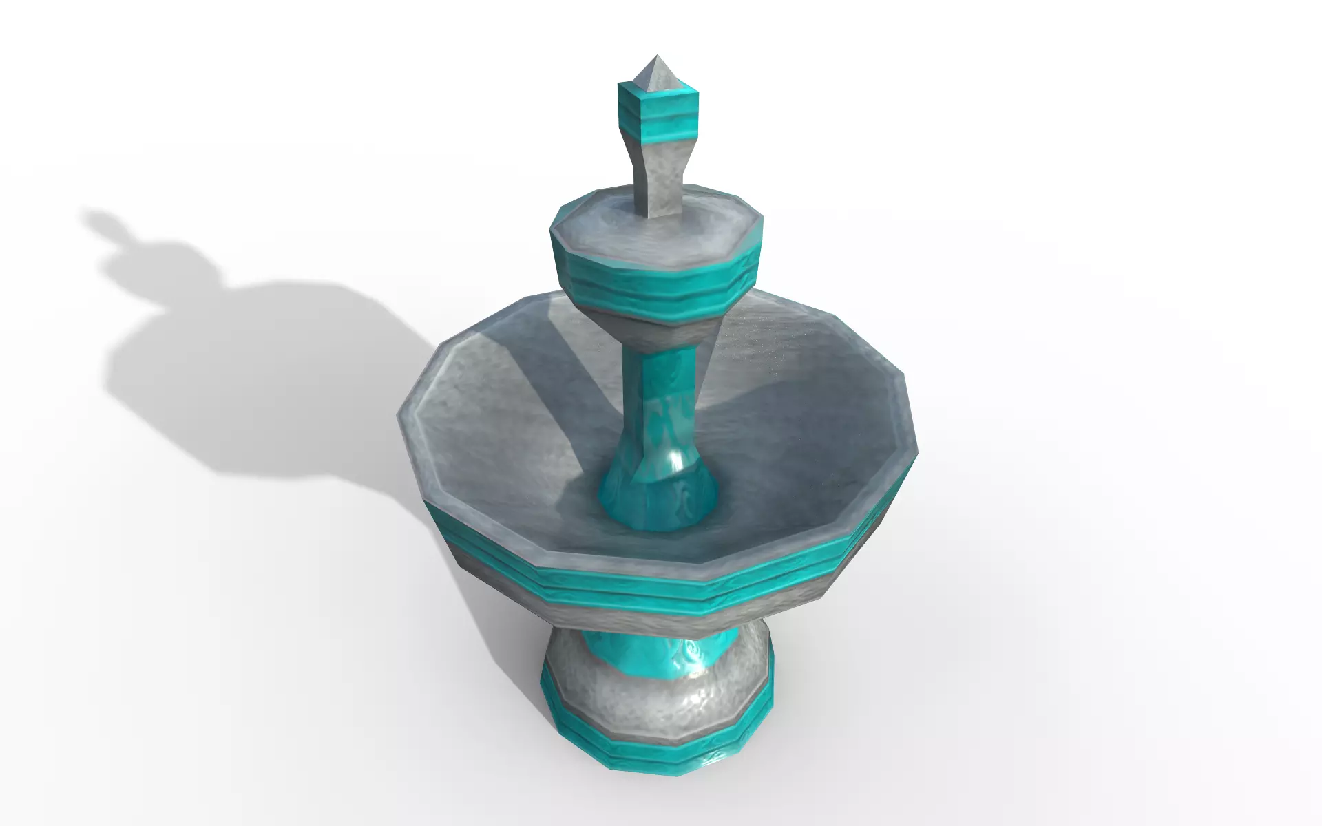 Basin water fountain Low-poly 3D model