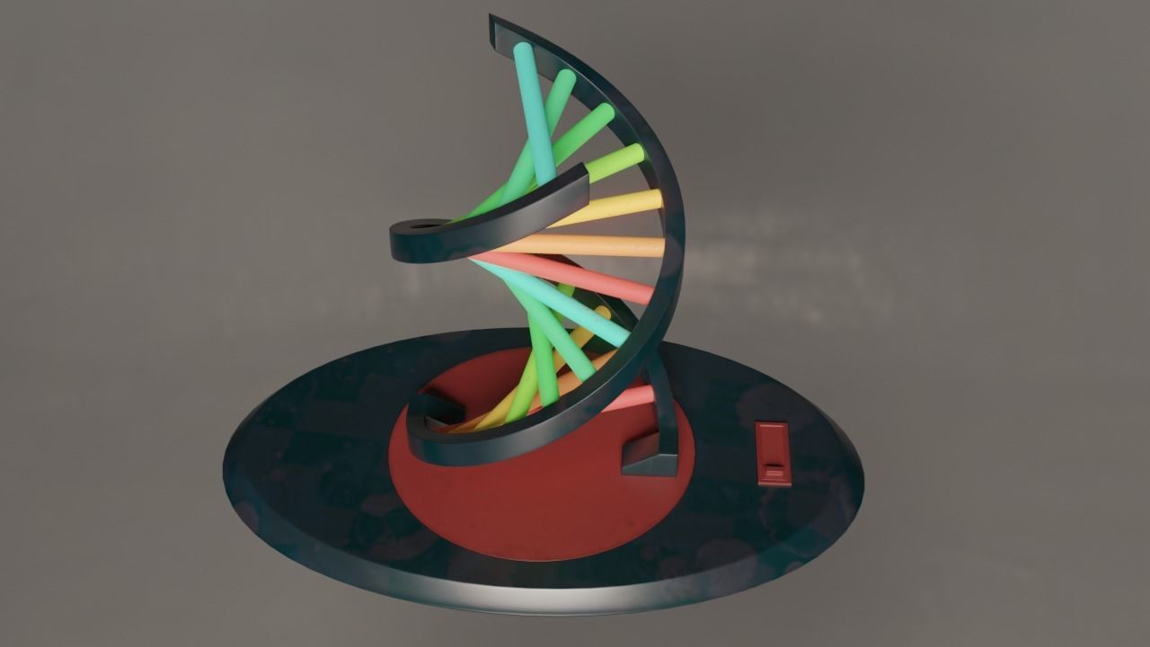 Double Helix Lamp- Low Poly Low-poly 3D model_13