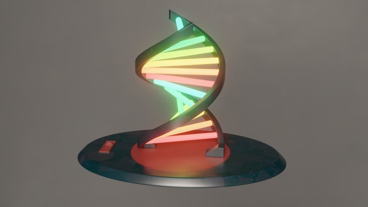 Double Helix Lamp- Low Poly Low-poly 3D model_7