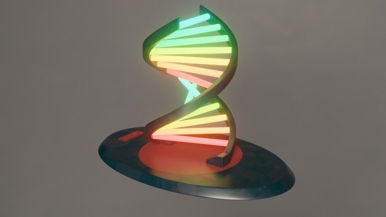 Double Helix Lamp- Low Poly Low-poly 3D model_6