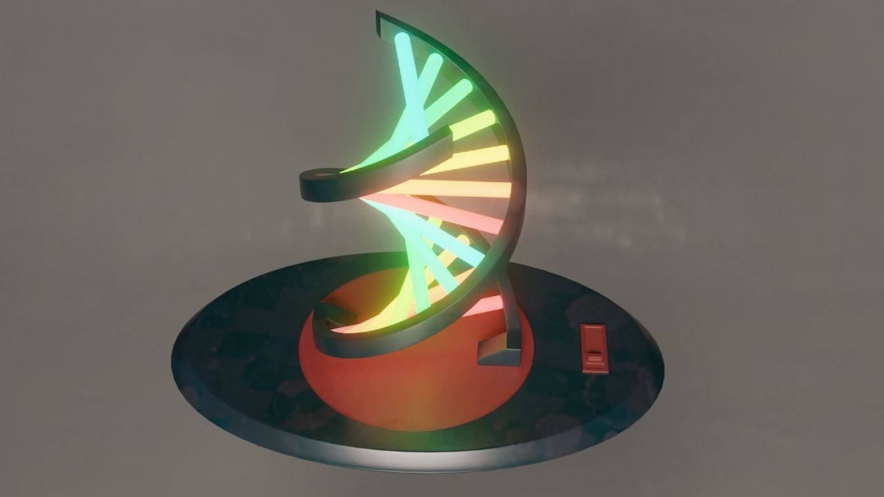 Double Helix Lamp- Low Poly Low-poly 3D model_15