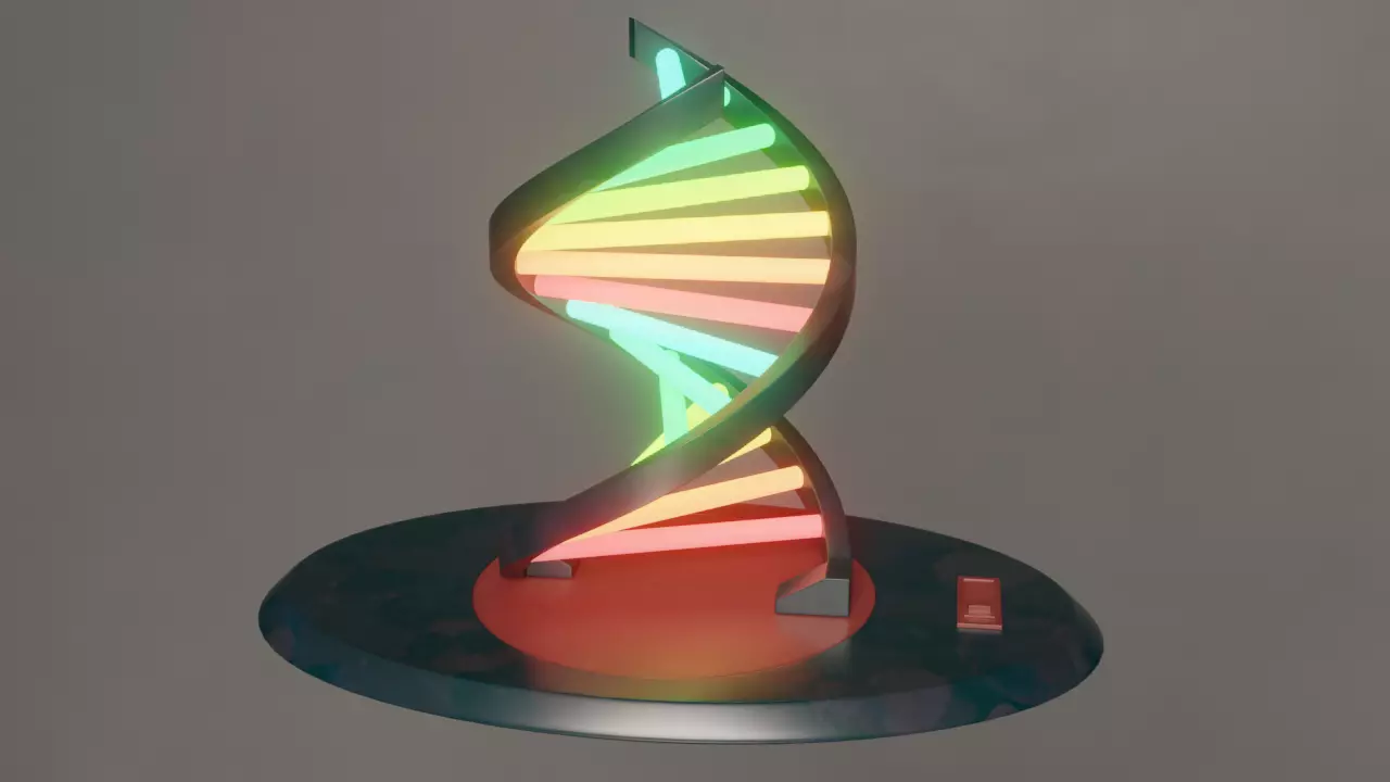 Double Helix Lamp- Low Poly Low-poly 3D model_0