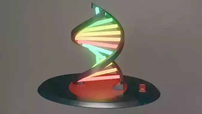 Double Helix Lamp- Low Poly Low-poly 3D model