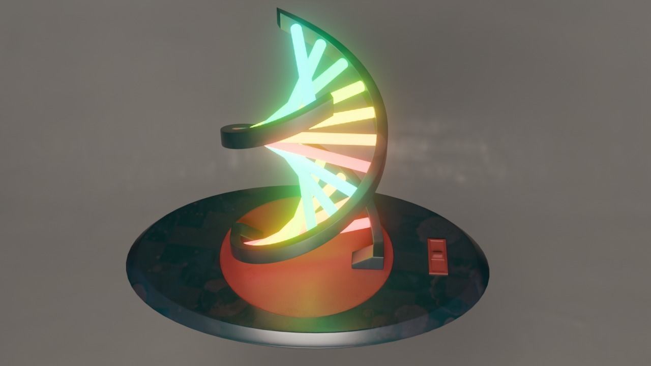 Double Helix Lamp- Low Poly Low-poly 3D model_14