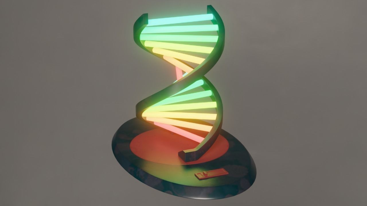 Double Helix Lamp- Low Poly Low-poly 3D model_10