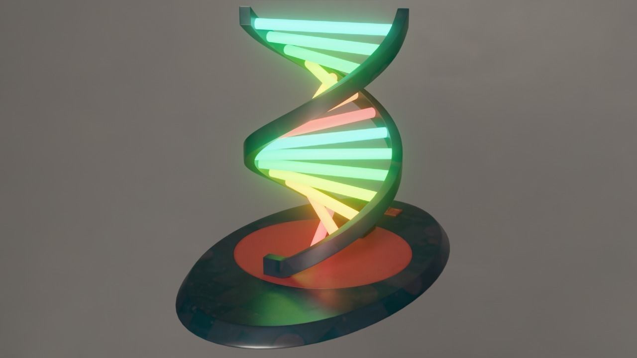 Double Helix Lamp- Low Poly Low-poly 3D model_3