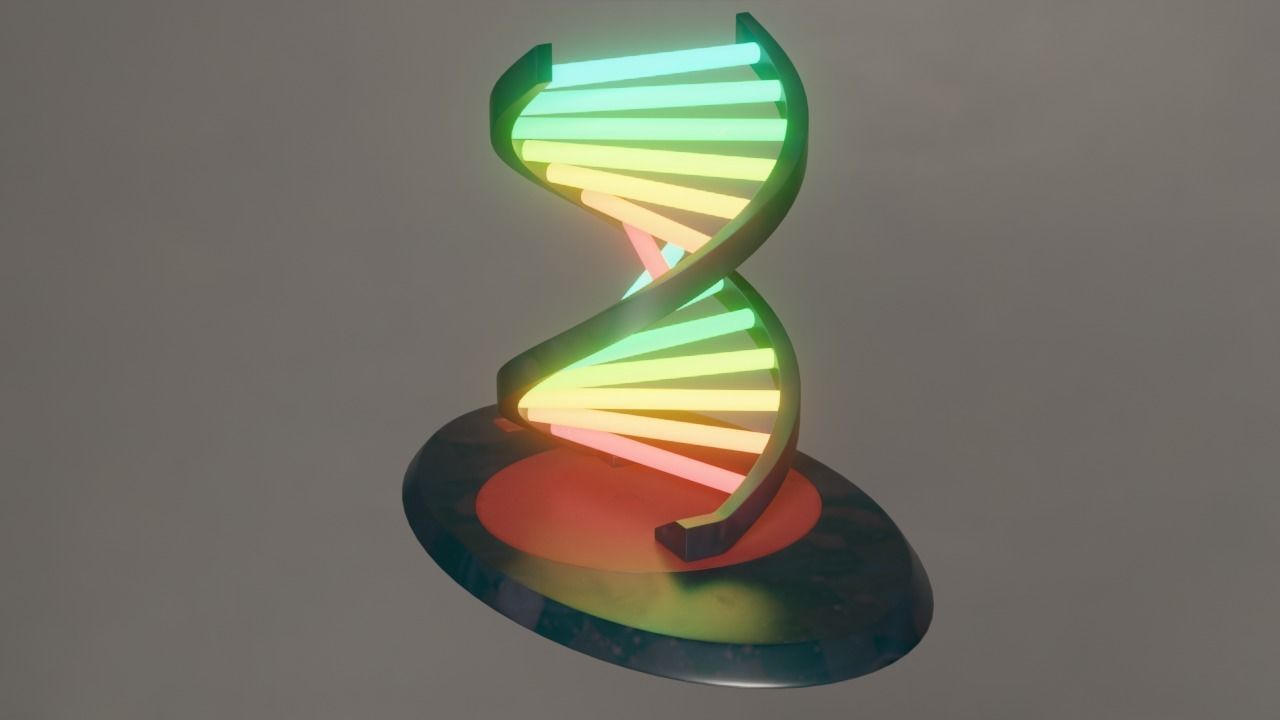 Double Helix Lamp- Low Poly Low-poly 3D model_5