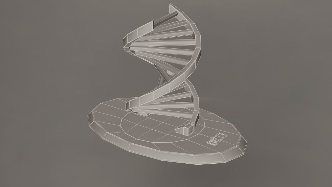 Double Helix Lamp- Low Poly Low-poly 3D model_20