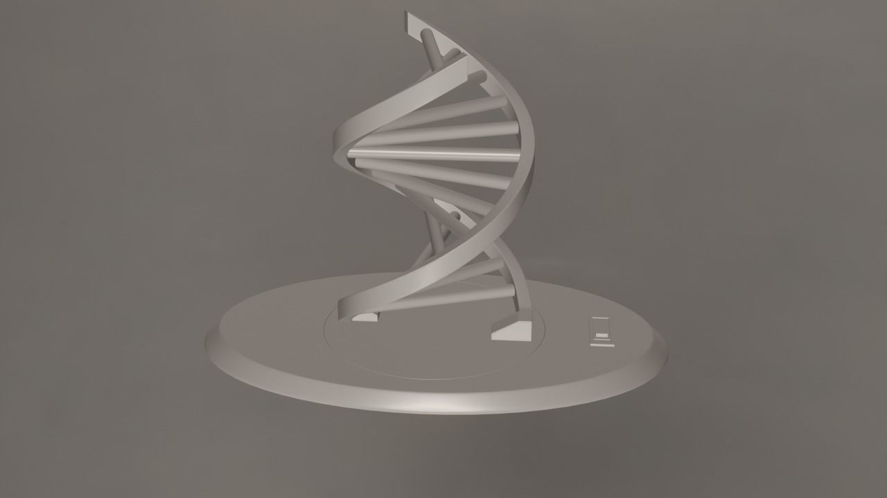 Double Helix Lamp- Low Poly Low-poly 3D model_17