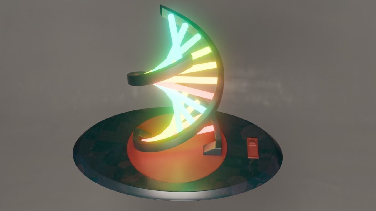 Double Helix Lamp- Low Poly Low-poly 3D model_11