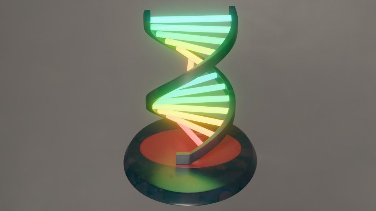 Double Helix Lamp- Low Poly Low-poly 3D model_4
