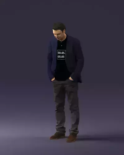 Man with number on t-shirt 0458