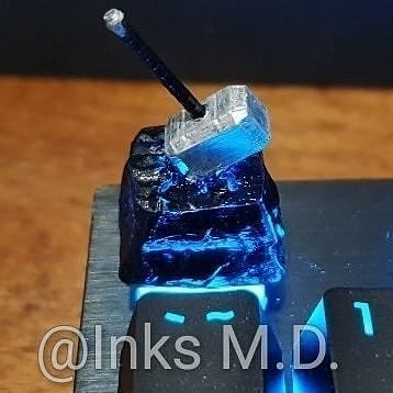 Mjolnir Thors hammer Custom Artisan Keycap 3D print model
