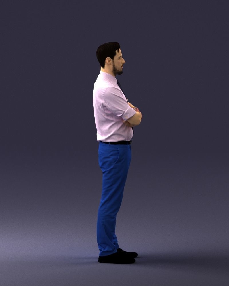 Guy in purple shirt 0470 3D model_27