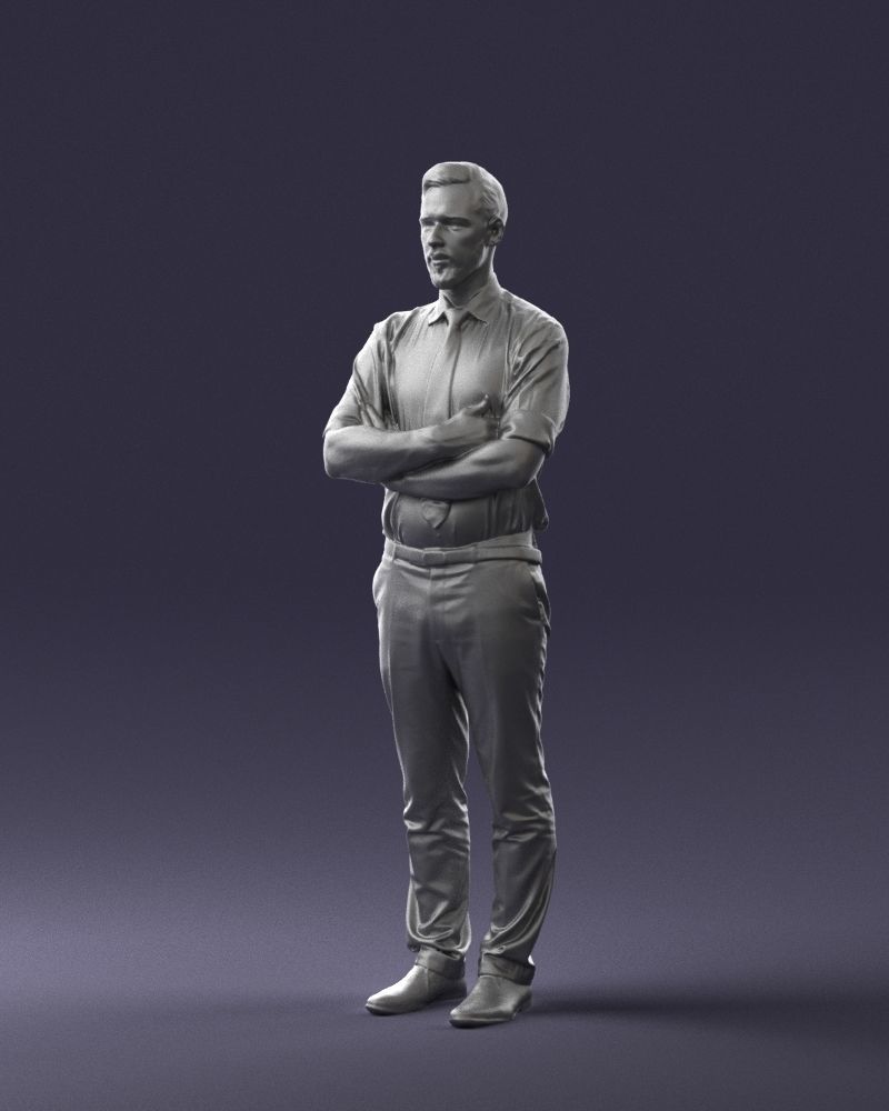 Guy in purple shirt 0470 3D model_4