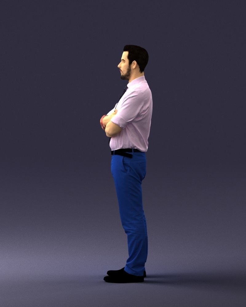 Guy in purple shirt 0470 3D model_9