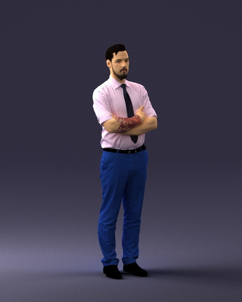 Guy in purple shirt 0470 3D model_33