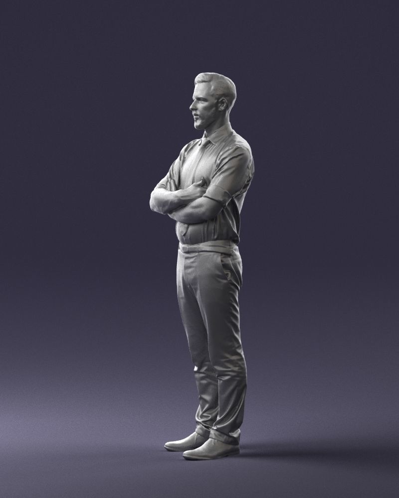 Guy in purple shirt 0470 3D model_7